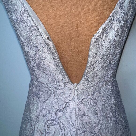 J. Crew, Elsa Dress Leavers Lace in Stormy Gray, Bridesmaid Women’s 0 Petite - Picture 6 of 13